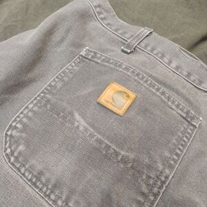 Carhartt Original Dungaree Fit Carpenter  Workwear Pants Canvas Utility  44x33